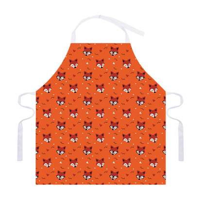 Cute Fox Pattern Print Adjustable Apron