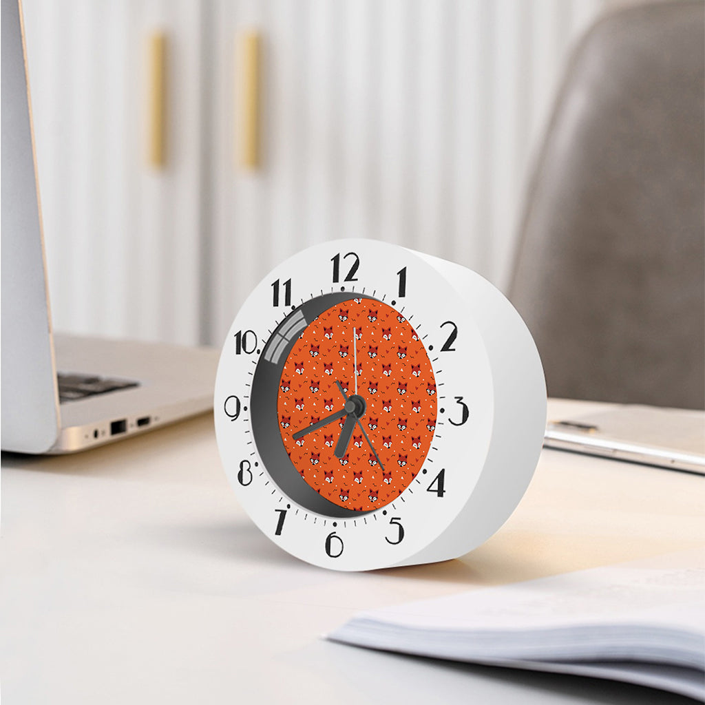 Cute Fox Pattern Print Alarm Clock