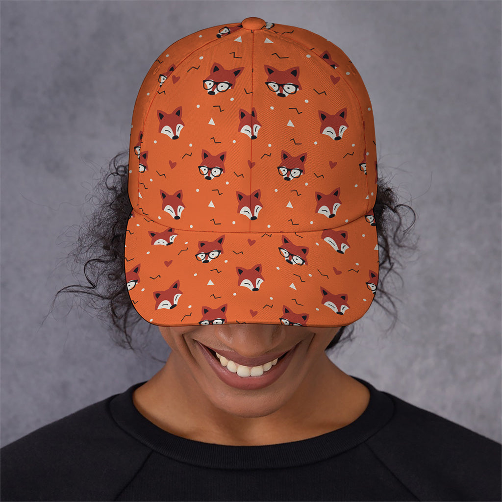 Cute Fox Pattern Print Baseball Cap