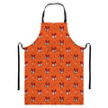 Cute Fox Pattern Print Bib Apron With Pocket