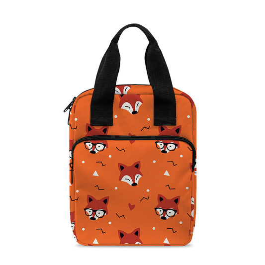 Cute Fox Pattern Print Bible Tote Bag
