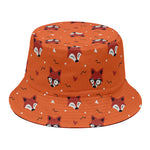 Cute Fox Pattern Print Bucket Hat