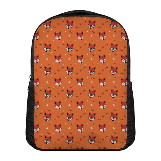 Cute Fox Pattern Print Casual Backpack
