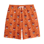 Cute Fox Pattern Print Cotton Shorts