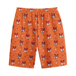 Cute Fox Pattern Print Cotton Shorts