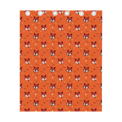 Cute Fox Pattern Print Curtain
