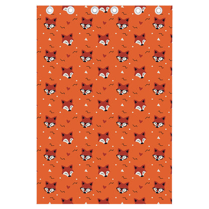 Cute Fox Pattern Print Curtain