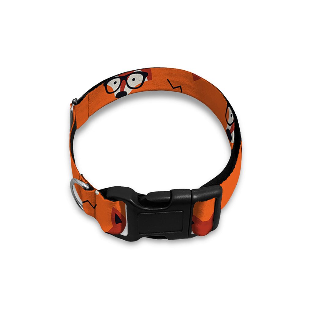 Cute Fox Pattern Print Dog Collar