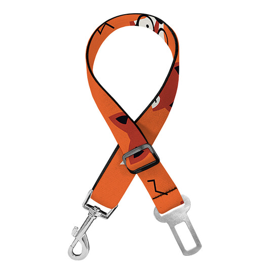 Cute Fox Pattern Print Dog Seat Belt