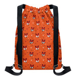 Cute Fox Pattern Print Drawstring Backpack