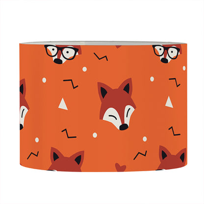 Cute Fox Pattern Print Drum Lamp Shade