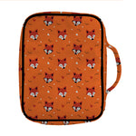 Cute Fox Pattern Print Front Pocket Bible Bag