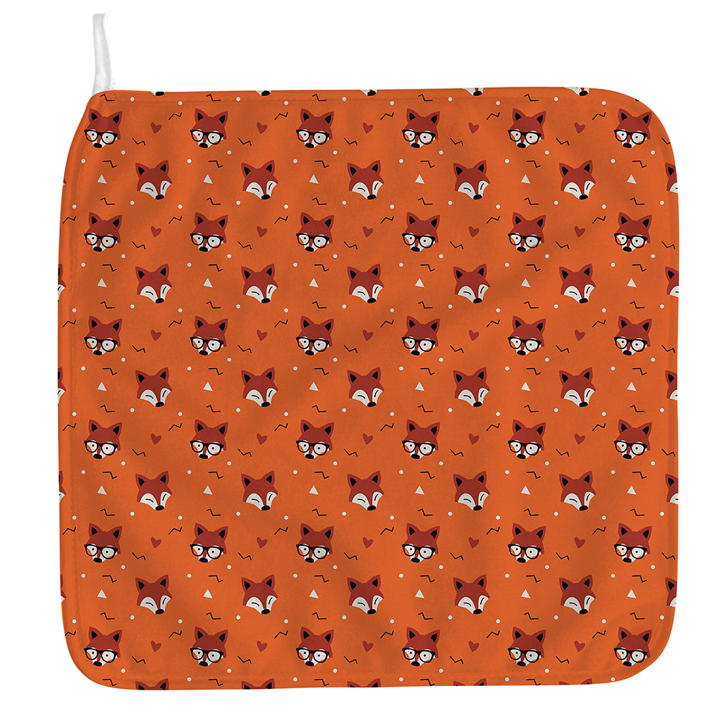Cute Fox Pattern Print Hand Towel