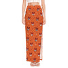 Cute Fox Pattern Print High Slit Maxi Skirt