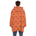 Cute Fox Pattern Print Hoodie Blanket
