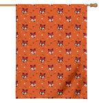 Cute Fox Pattern Print House Flag