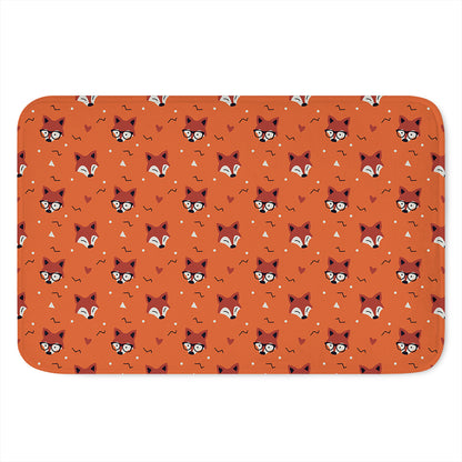 Cute Fox Pattern Print Indoor Door Mat
