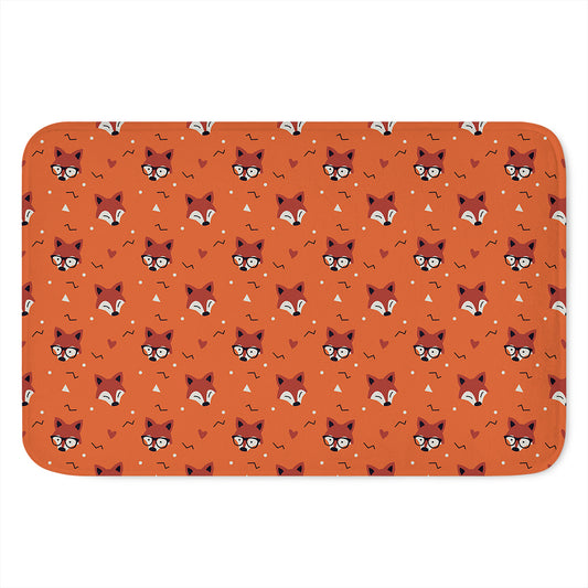 Cute Fox Pattern Print Indoor Door Mat
