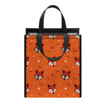 Cute Fox Pattern Print Insulated Lunch Tote