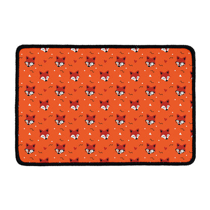 Cute Fox Pattern Print Kitchen Mat