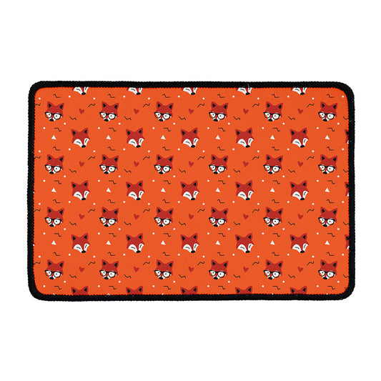 Cute Fox Pattern Print Kitchen Mat