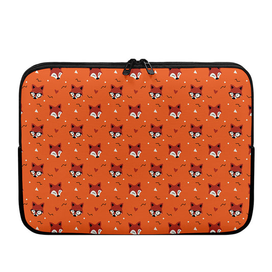 Cute Fox Pattern Print Laptop Sleeve
