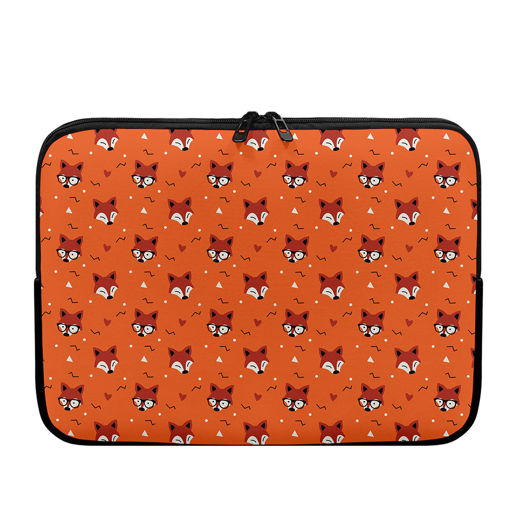 Cute Fox Pattern Print Laptop Sleeve