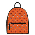 Cute Fox Pattern Print Leather Backpack