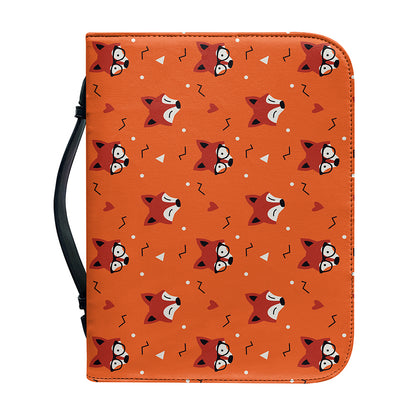 Cute Fox Pattern Print Leather Bible Cover