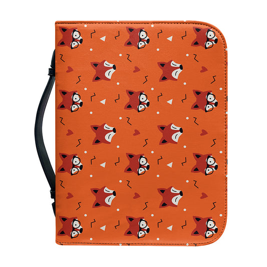 Cute Fox Pattern Print Leather Bible Cover
