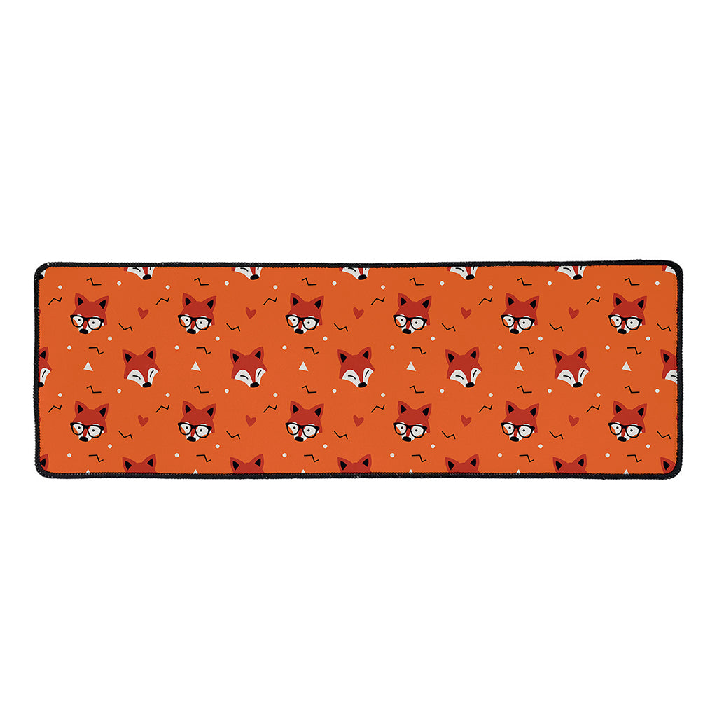 Cute Fox Pattern Print Long Kitchen Mat