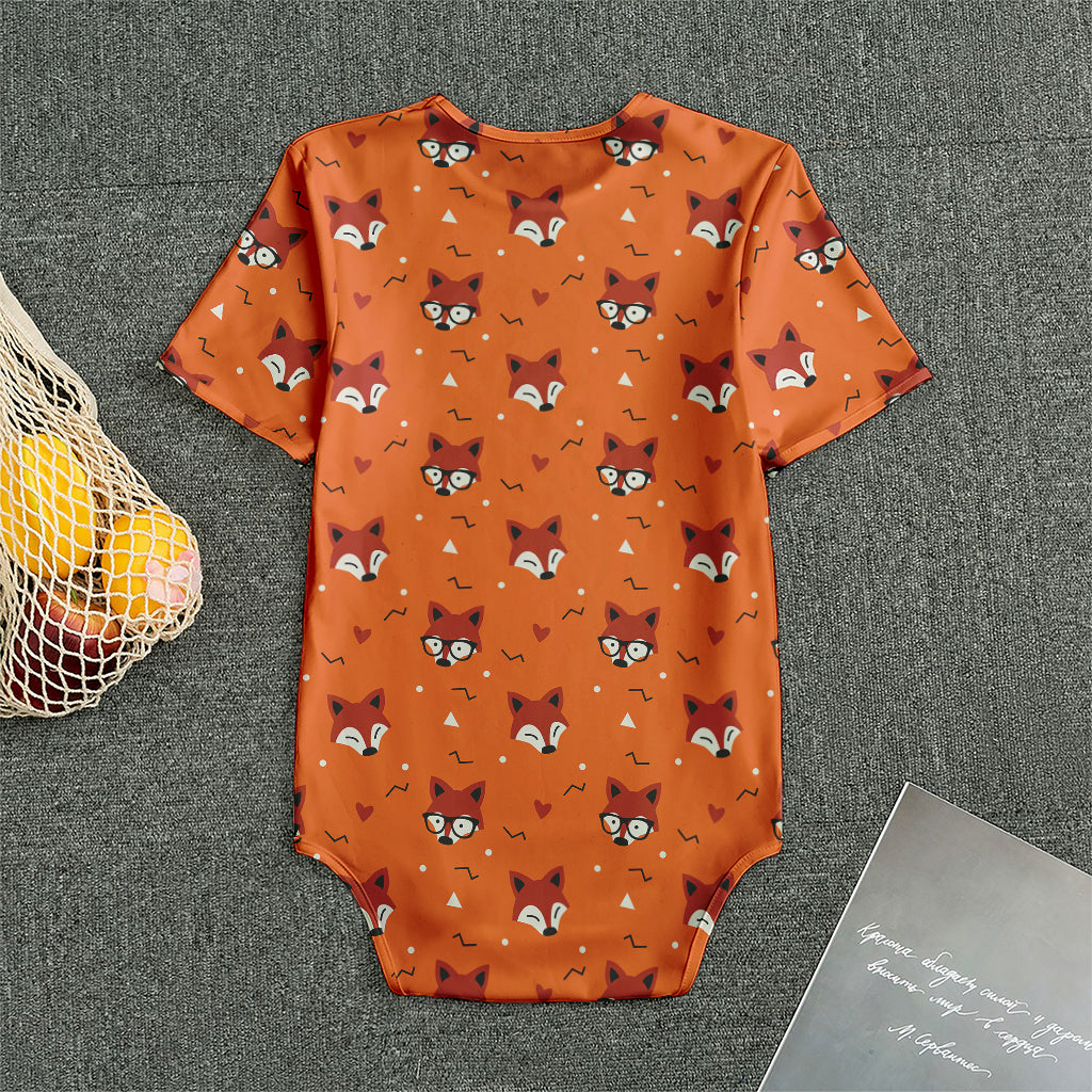 Cute Fox Pattern Print Men's Bodysuit