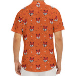 Cute Fox Pattern Print Men's Deep V-Neck Shirt