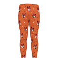Cute Fox Pattern Print Men's Leggings