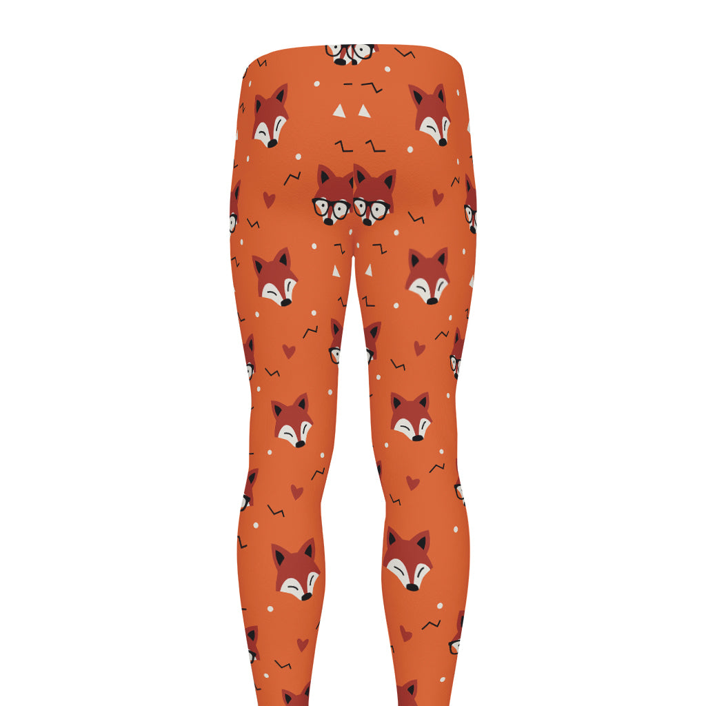 Cute Fox Pattern Print Men's leggings