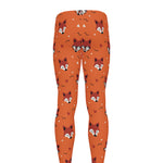 Cute Fox Pattern Print Men's leggings