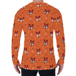 Cute Fox Pattern Print Men's Long Sleeve T-Shirt