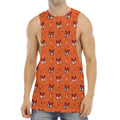 Cute Fox Pattern Print Men's Muscle Tank Top