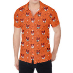 Cute Fox Pattern Print Men's Shirt