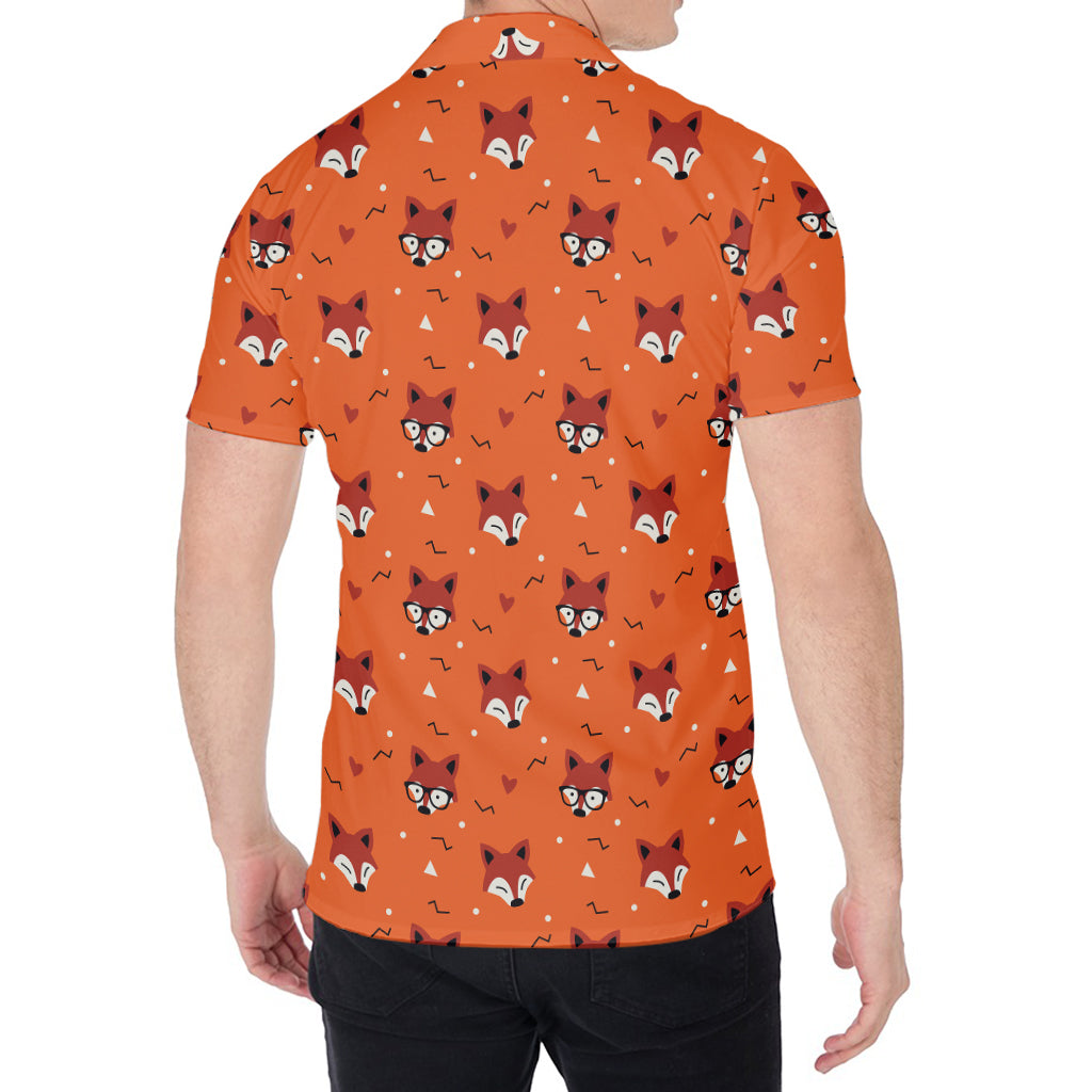 Cute Fox Pattern Print Men's Shirt