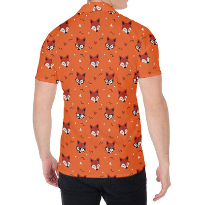 Cute Fox Pattern Print Men's Shirt