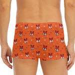 Cute Fox Pattern Print Men's Short Boxer Briefs