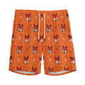 Cute Fox Pattern Print Men's Athletic Shorts