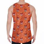 Cute Fox Pattern Print Men's Velvet Tank Top