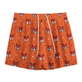 Cute Fox Pattern Print Mesh Shorts