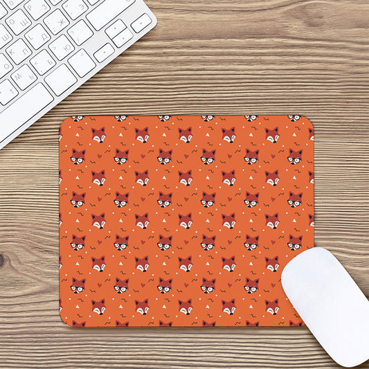 Cute Fox Pattern Print Mouse Pad
