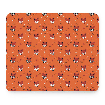 Cute Fox Pattern Print Mouse Pad