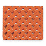 Cute Fox Pattern Print Mouse Pad