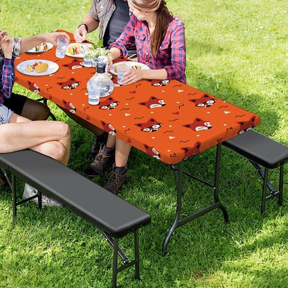 Cute Fox Pattern Print Picnic Table Cover