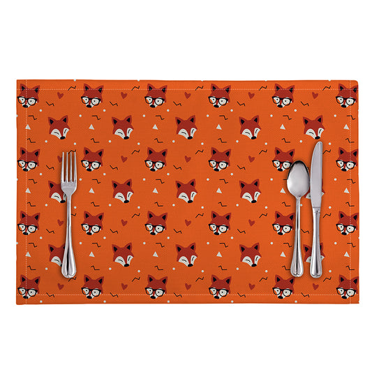 Cute Fox Pattern Print Placemat